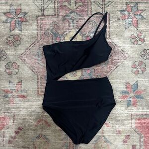 Aerie Black Full Coverage Swimsuit